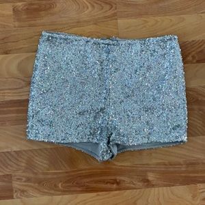 Silver Sequin Charlotte Russe Shorts